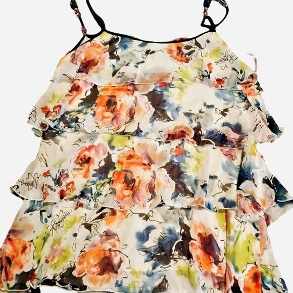 Lapis Vibrant Floral Layered Camisole - Picture 3 of 8